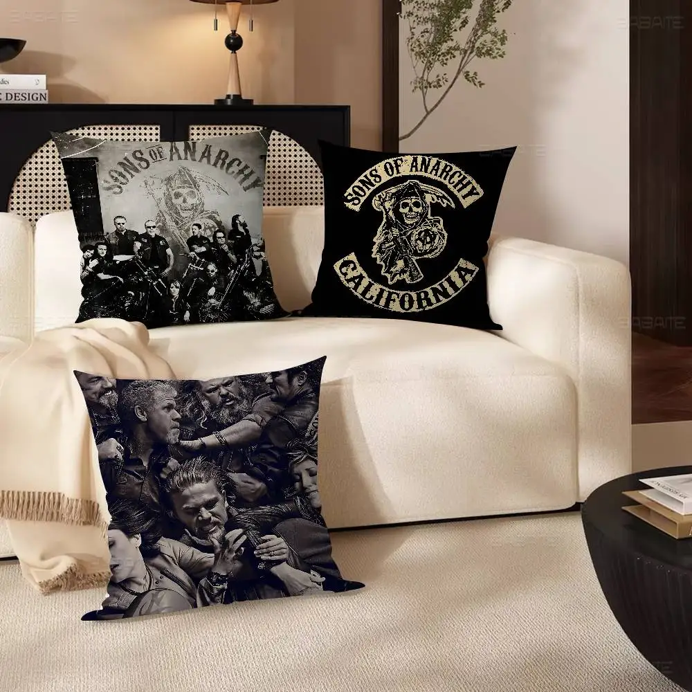 

Classic Crime S-Sons Of A-Anarchy Cushion Cover Pillowcase Upholstery Sofa Throw Pillow Home Decor Pillowcas