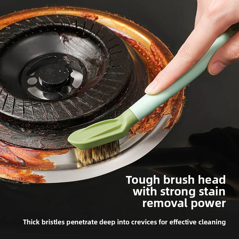 3 In 1 Kitchen Stove Cleaner Brush Multi Function Crevice Steel Scraper Tool For Cooktop Range Hood Cleaning