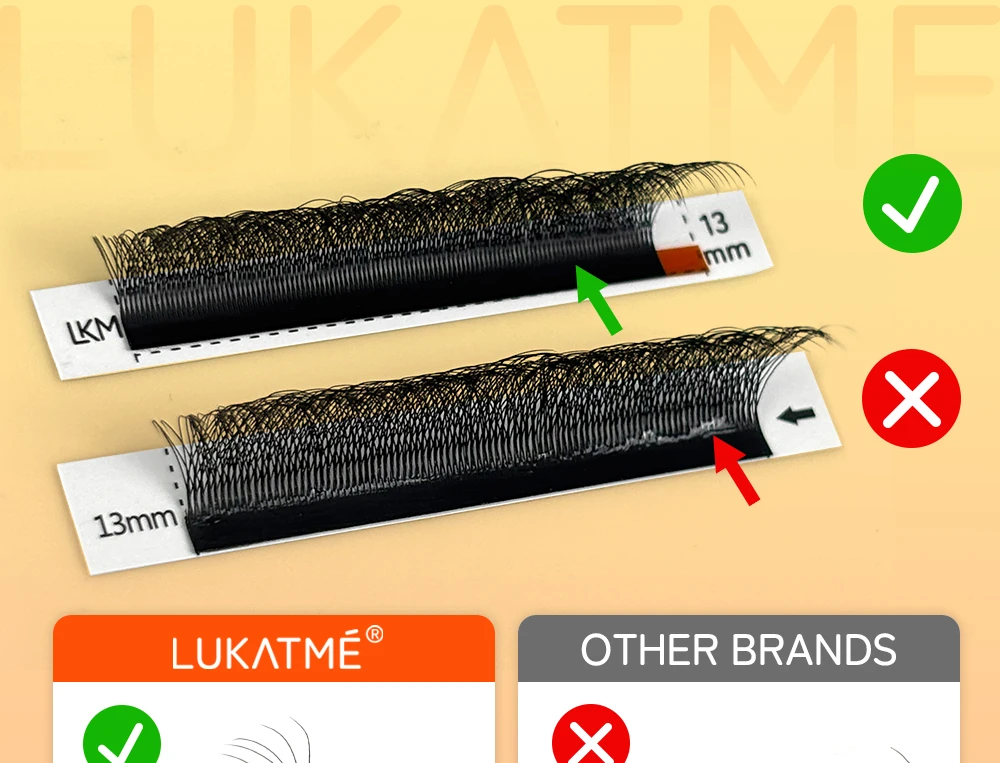 LUKATME V-förmige Wimpern 3D 4D 5D Schmale Vorgefertigte Fächerwimpern 0,07mm Flauschige Faux-Nerz V-Form Wimpernverlängerungen – Detail 9