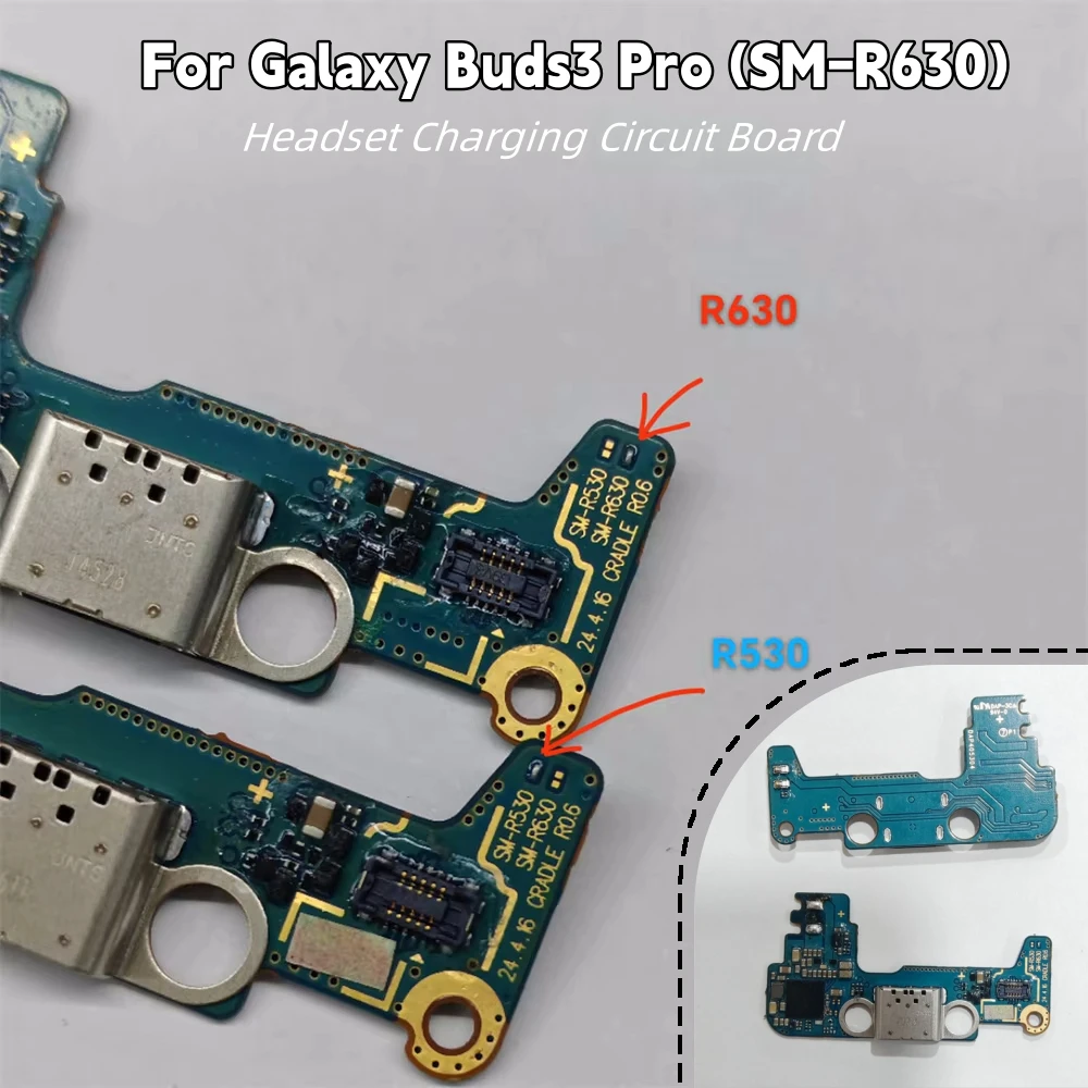 Płytka obwodu do ładowania słuchawek Samsung Galaxy Buds3 Pro (SM-R630), komora na baterię, inteligentne słuchawki Bluetooth. — zdjęcie produktu 4