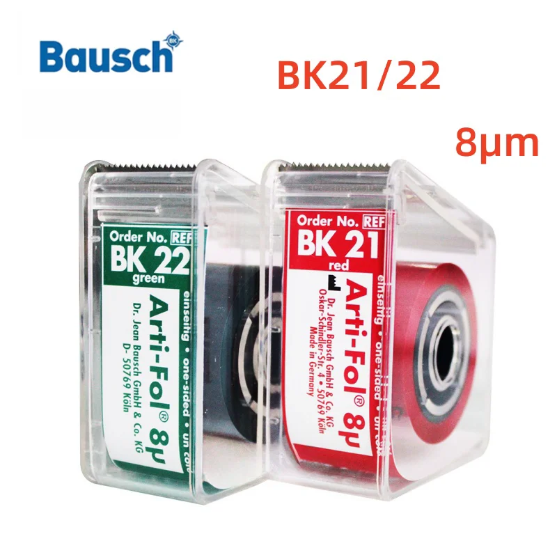 20 Meters Dental Bausch Articulating Paper Germany BK21 BK22 Metallic Film 8 Micron 8μm Single Sided Dental materials