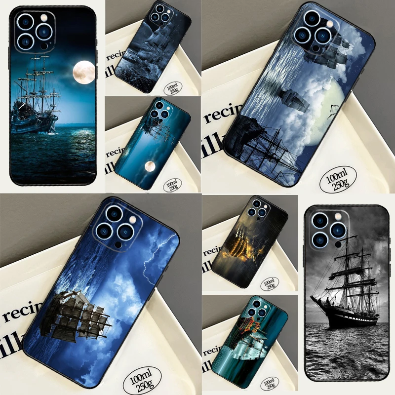 Old Ship In Sea Moo… - image