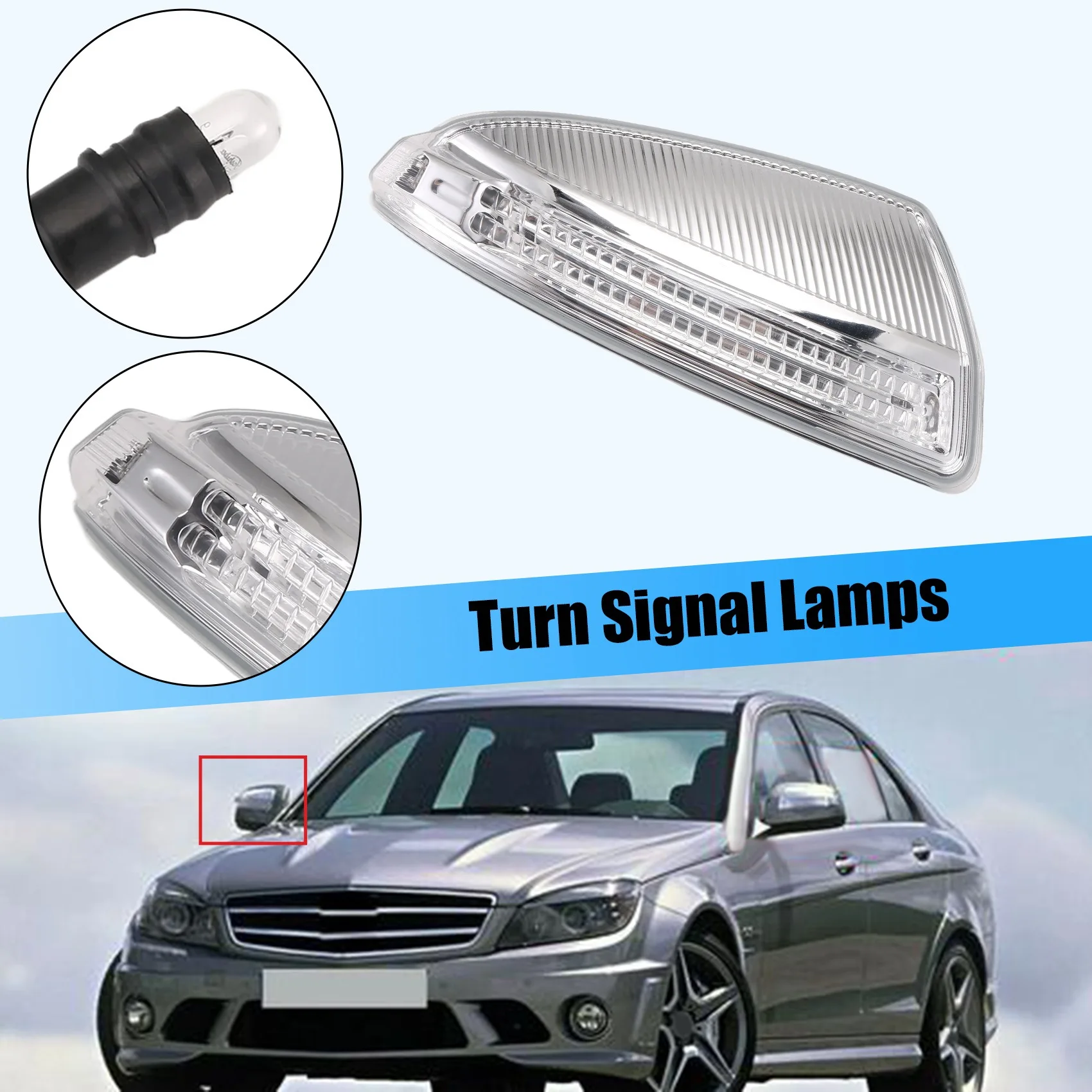For Benz W164 GL350 GL450 GL500 ML350 ML300 ML320 Car Rearview Mirror Turn Signal Lights