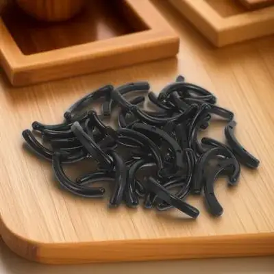 

50pcs Eyelash Curler Refill Pads Replacement Silicone Cushions Washable For Smudged Lashes Black Rubber Makeup Tool