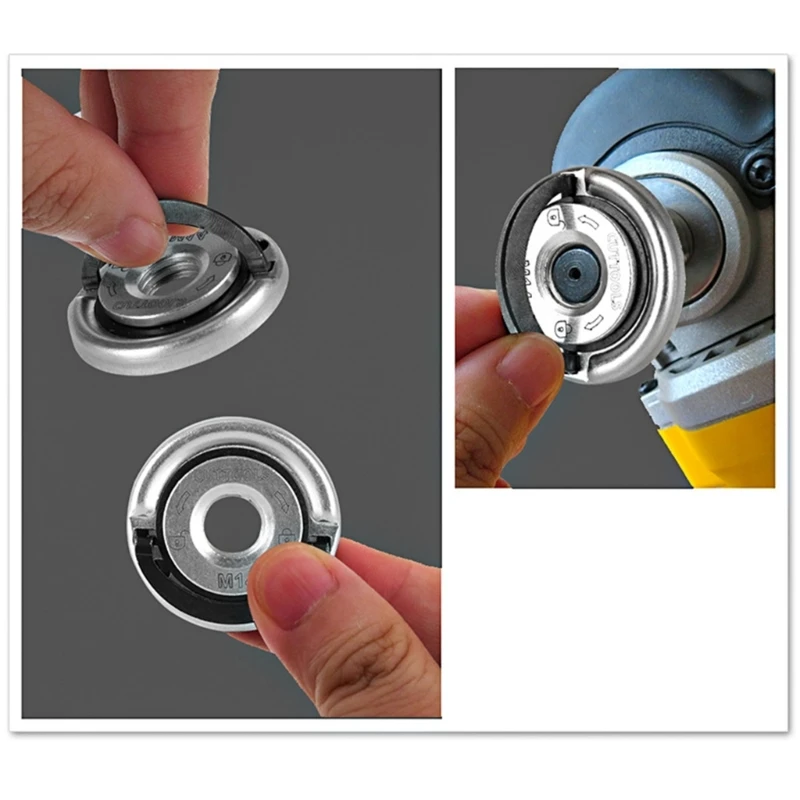 1pc Self-locking Pressure Plate 44.7mm Diameter M14 Thread Replacement Grinder Inner Outer Flange Nut Set Tools