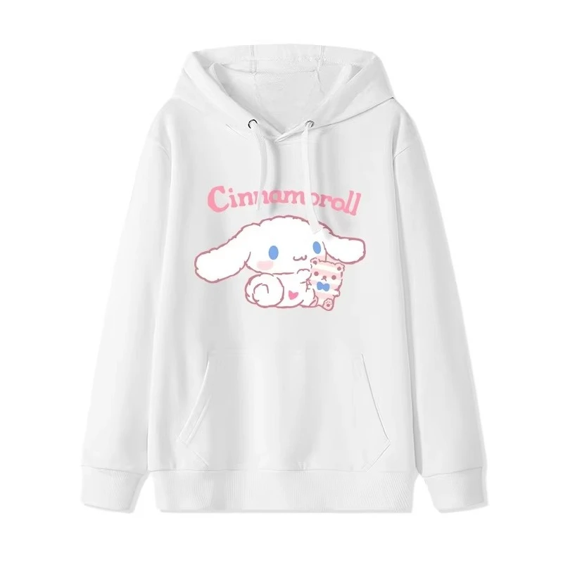 Cinnamoroll Hooded Sweater for Women 2024 New Versatile Oversize Academy Style Sweater Coat Loose, Comfortable, and Fashionable
