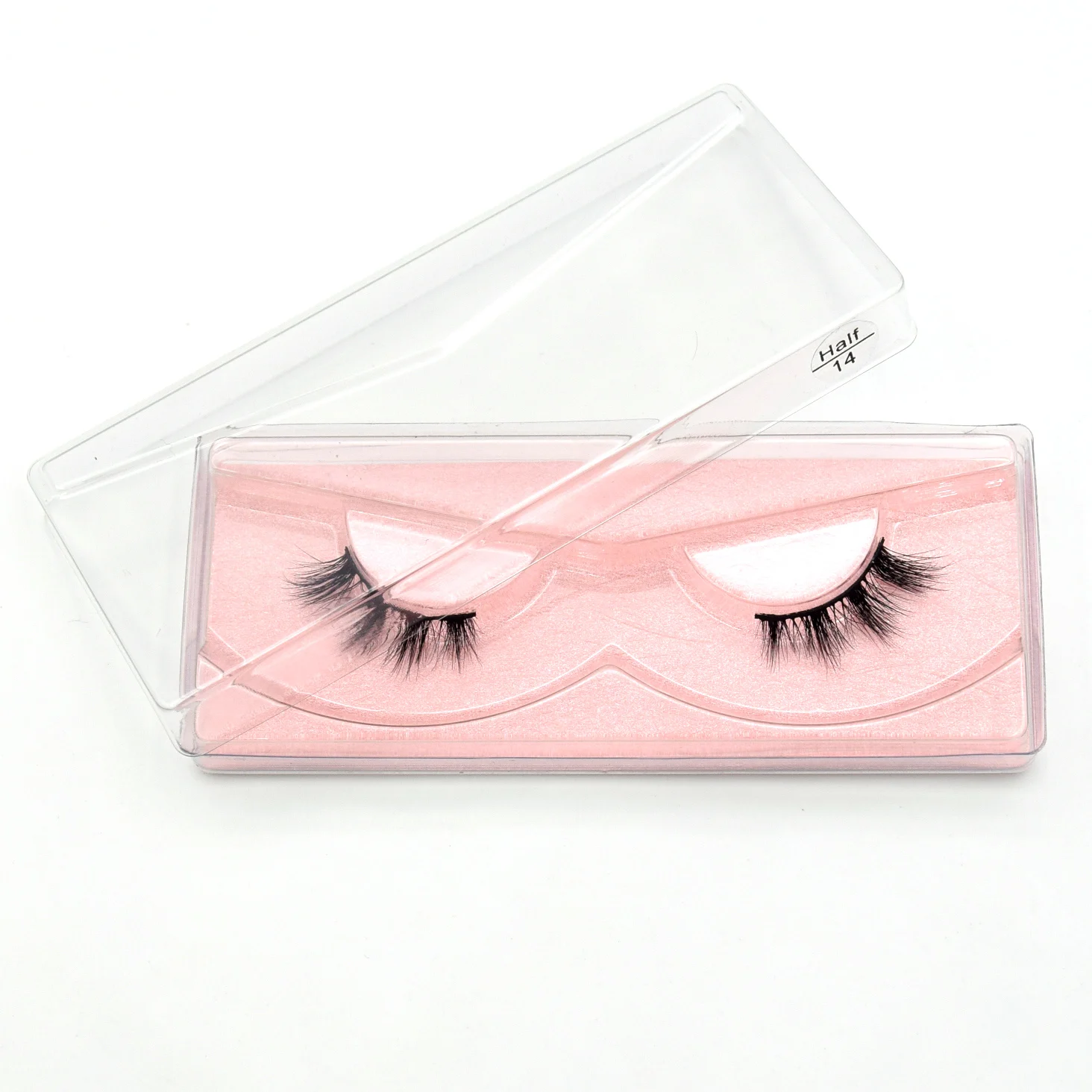 Visofree Half Lashes Mink Half Lashes Cat Eye Makeup Lashes 3D Mink Half False Eyelashes Natural Half Lashes Wispy Soft Lashes