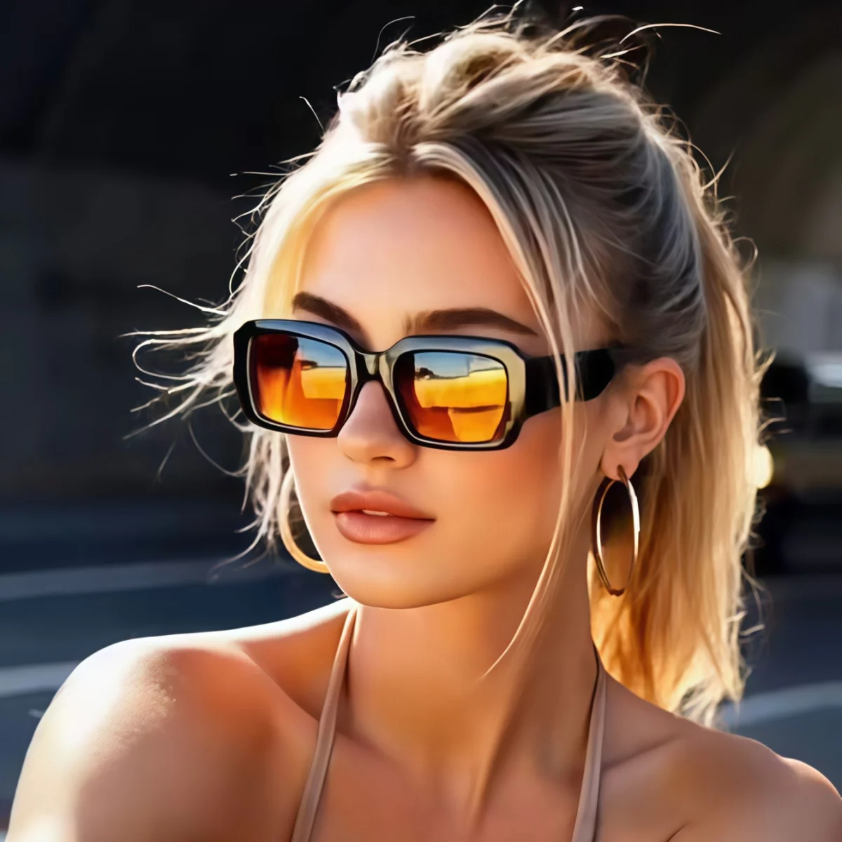 Modische Damen-Sonnenbrillen im europäischen und amerikanischen Retro-Stil, trendig, vielseitig, Sommer-Sonnenschutz und UV-Schutz, leicht