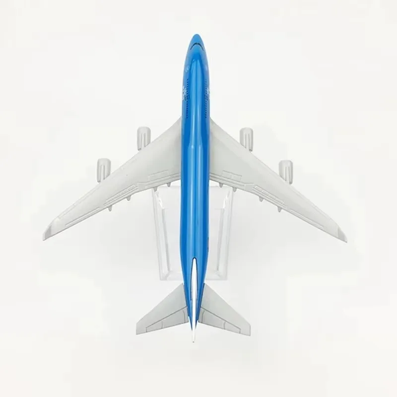 16CM 1:400 Scale 747 Alloy Metal Aircraft Model KLM Netherlands B747-400 with Aircraft Stand Collectible Gift Display Model