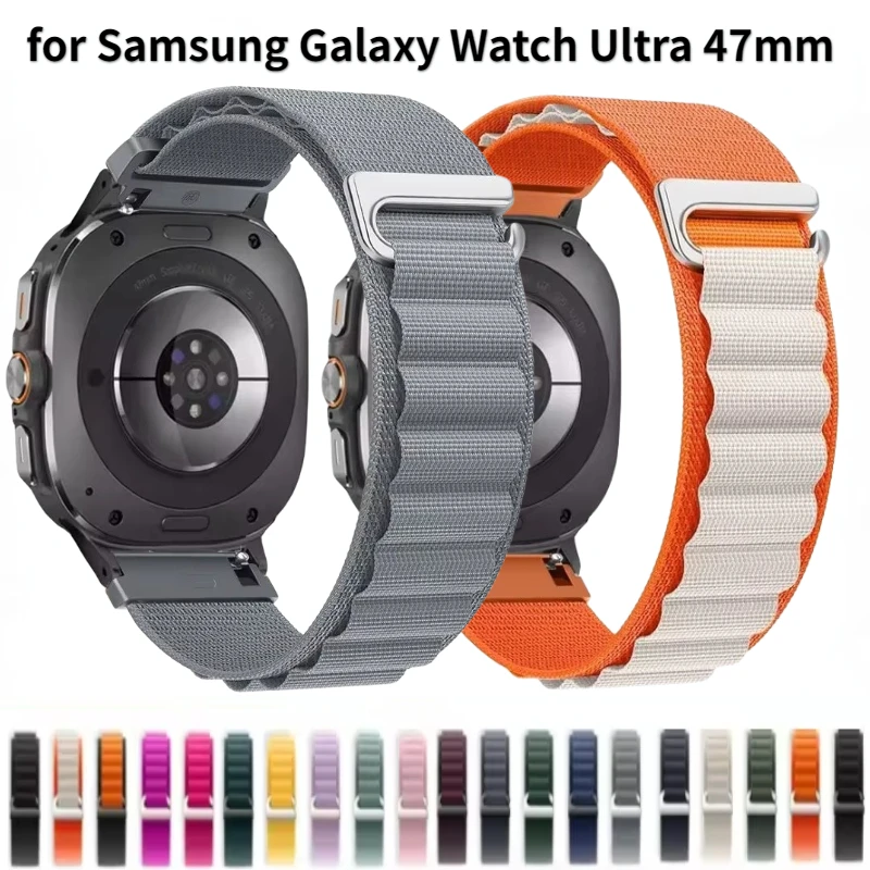 Alpine Nylon Strap for Samsung Galaxy Watch Ultra 2025 47mm Breathable Bracelet Watchband for Galaxy Watch 7 Ultra 47mm Corre
