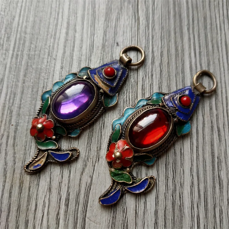 Collectible Vintage Men's and Women's Jewelry, Cubic Zirconia and Jade Silver-Plated Pendants, Available in Three Colo