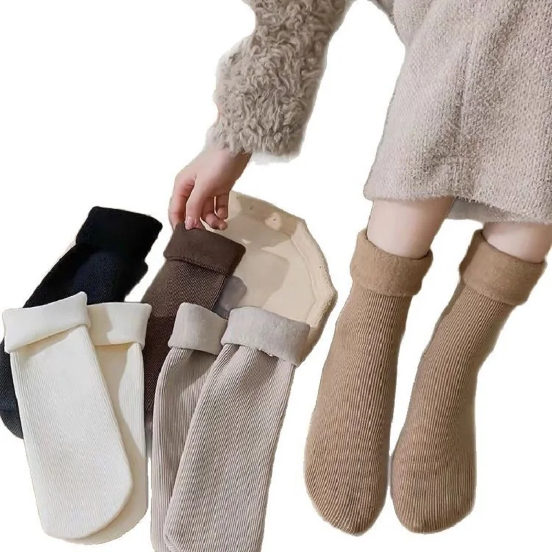 

Fluffy Snow Boot Socks Plush Warm Winter Socks Thick Ankle Socks Thick For Outdoor Activities Cold Weather Winter Wear