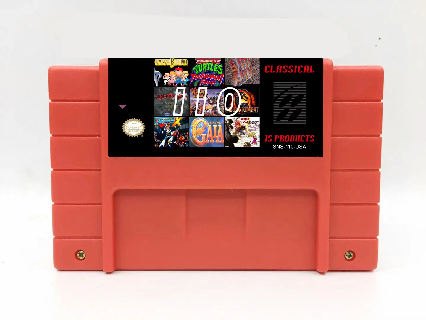 Super 110 in 1 Battery Save Game file Cartridge Chrono Trigger A link to the Past Soul Blazer Super Marioed World Turtle