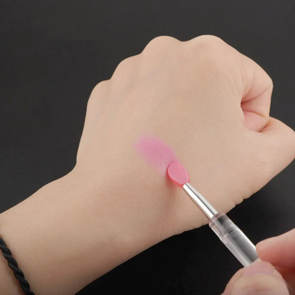 4 Uds pinceles de labios mango de silicona herramientas de maquillaje multiusos aplicadores de sombra de ojos pinceles de lápiz labial cucharas de máscara de labios