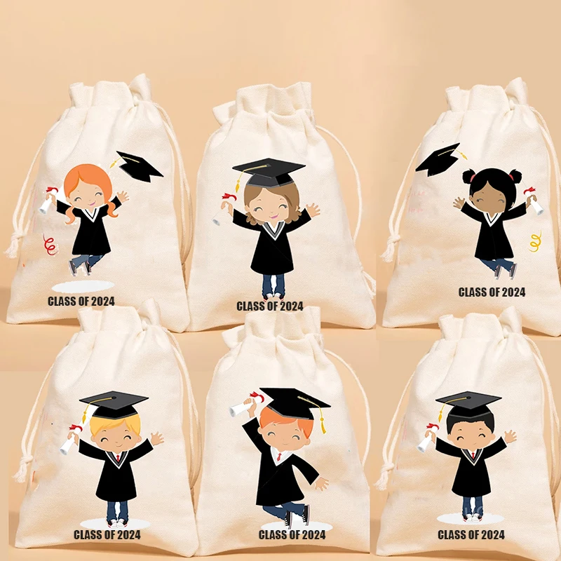 

5pcs Class of 2024 gift Bags boy girl preschool kindergarten high school Congrats Grad Graduate Graduation party home decoration