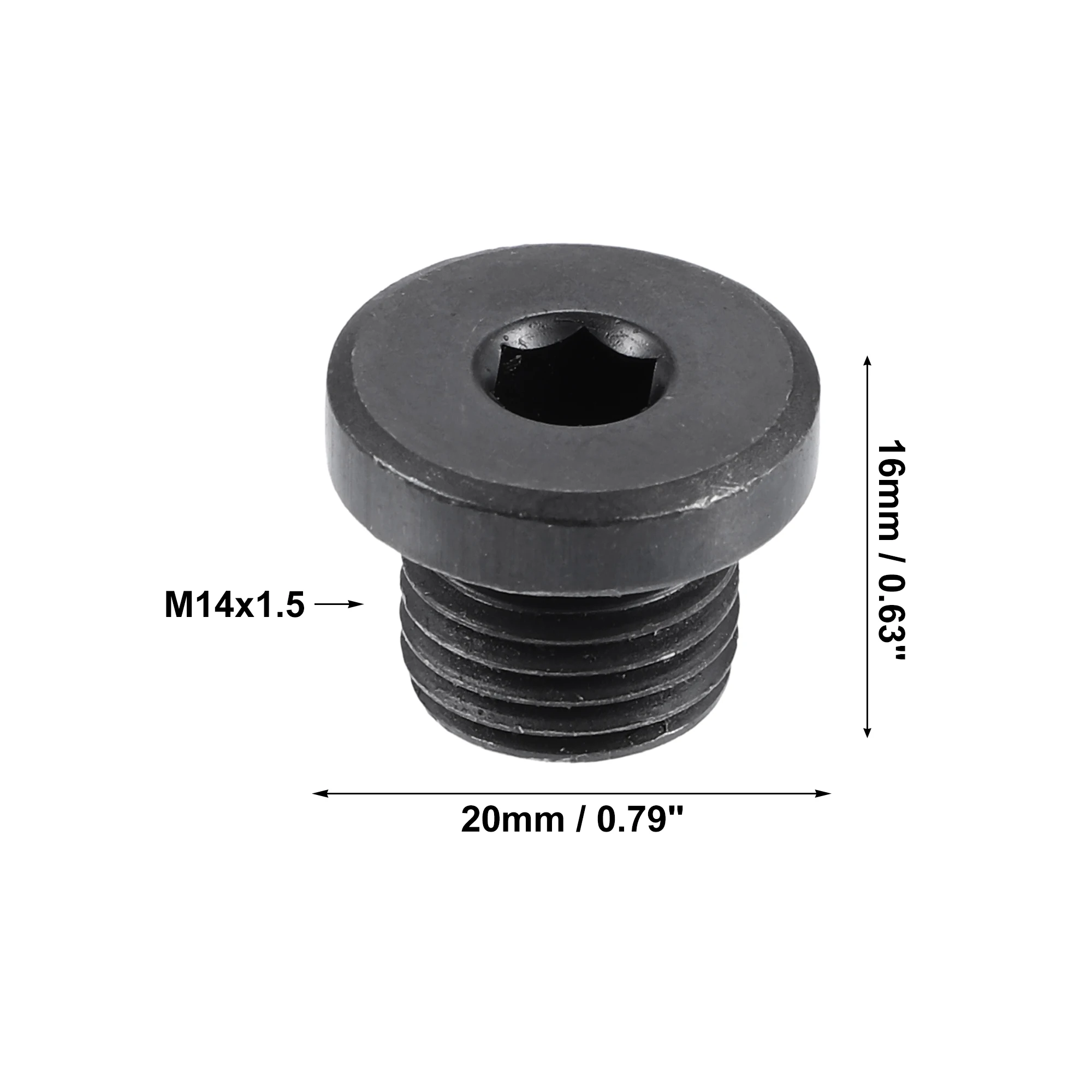 UXCELL M14x1.5 Vehicle Steel Engine Oil Drain Plug Screw Nut Bolt for for Audi A6 2006-2008 for Volkswagen Touareg 2007-2016