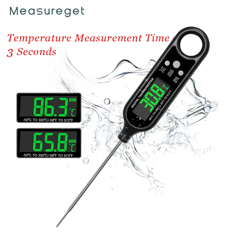 Pen food thermometer electronic stainless steel probe barbecue thermometer kitchen thermometer