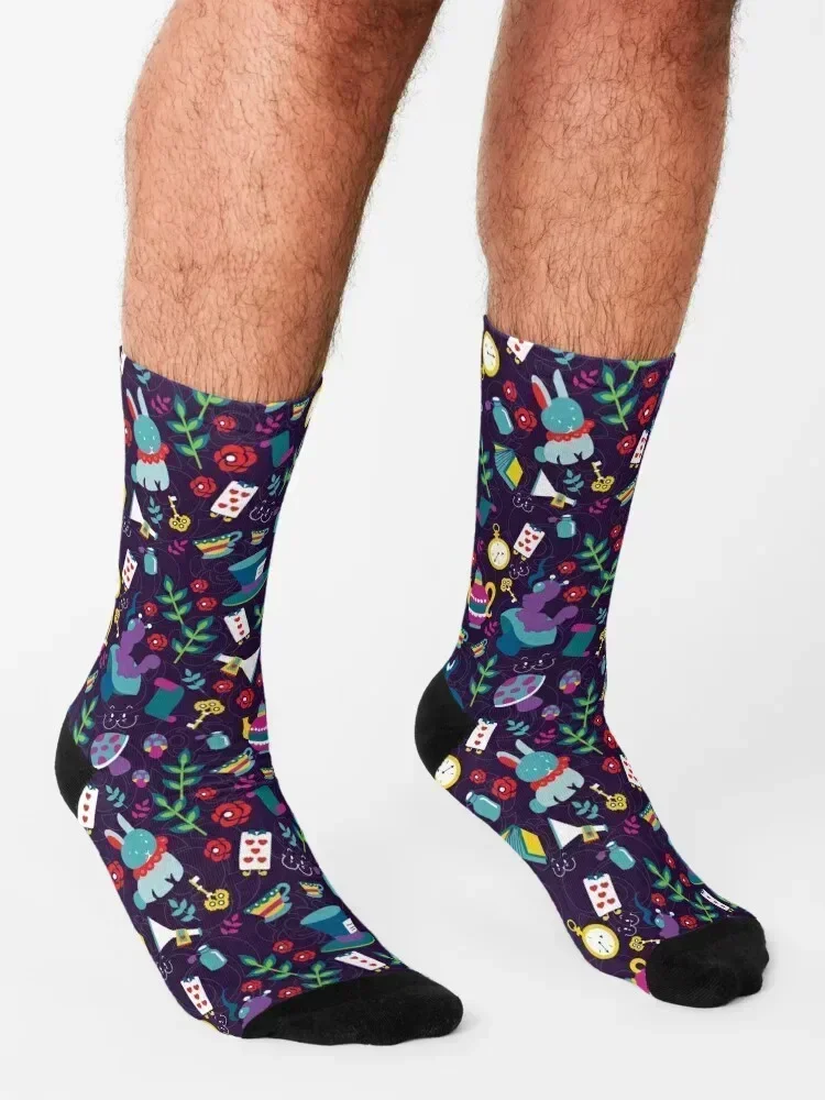 جوارب It is a Wonderland Socks المخصصة للرجبي جوارب للأولاد والأطفال للسيدات
