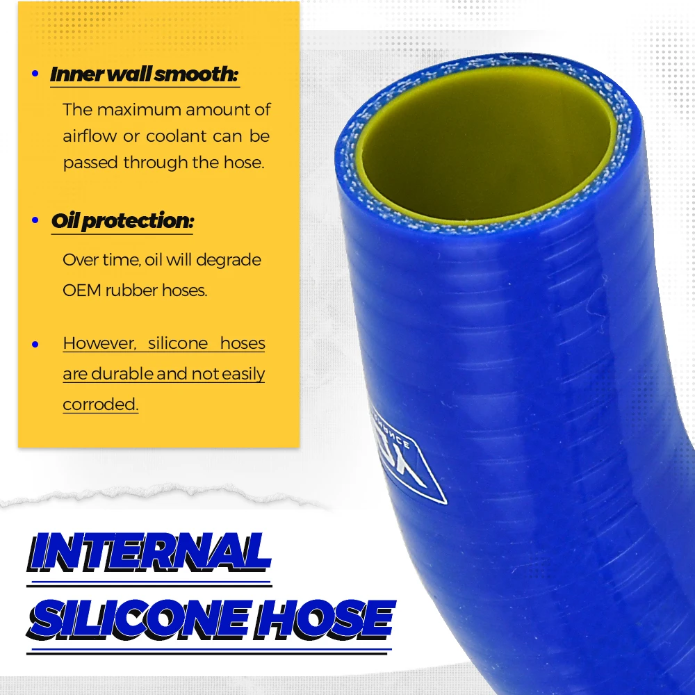 VR Racing-Biru & Kuning 10 Pcs Silikon Radiator Selang Kit untuk Subaru Impreza WRX/STI GDB,EJ20 dengan Pqy Logo VR-LX1803D-QY