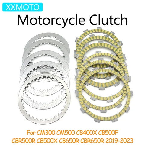 혼다 CB400X CB500F CB500X CB650R CBR500R CBR650R CB 500F CBR 500R 650R CM300 오토바이 클러치 플레이트 마찰 디스크 키트