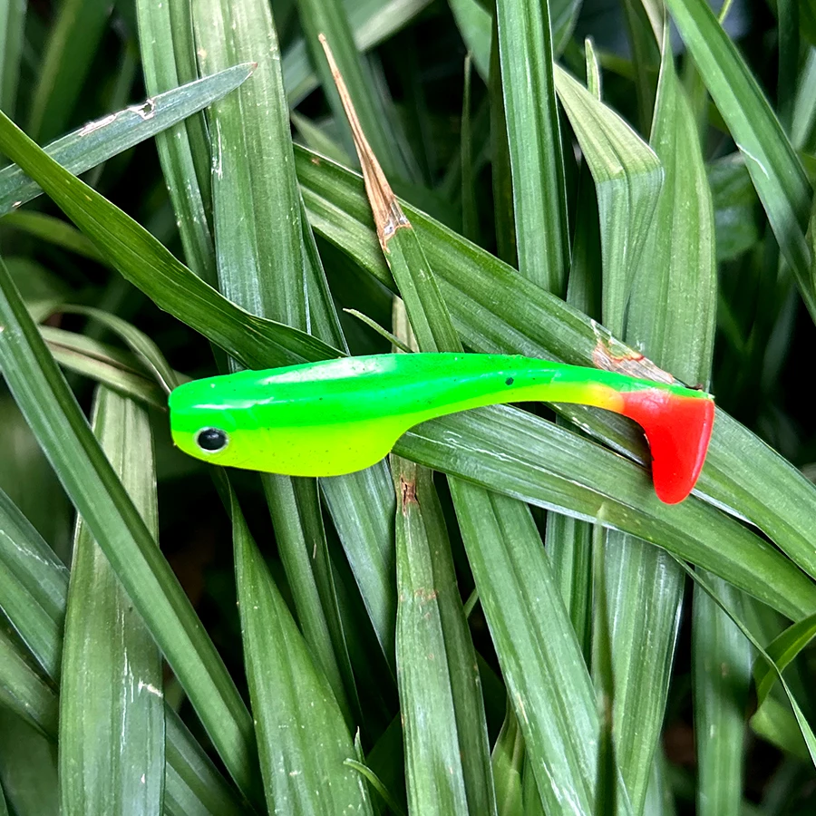 30 unids/caja Drop Shot Easy Shiner Señuelos de Pesca Set Swimbait Wobblers para PikeTail Jig Head Kit de cebo Artificial gusanos blandos carpa