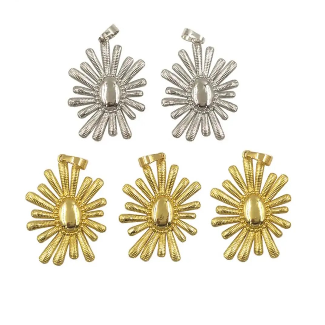 

WT-P1995 Новейший яркий цветочный дизайн, 5 шт. подвесок из желтой латуни для ожерелья или серег, аксессуары для изготовления ювелирных изделий