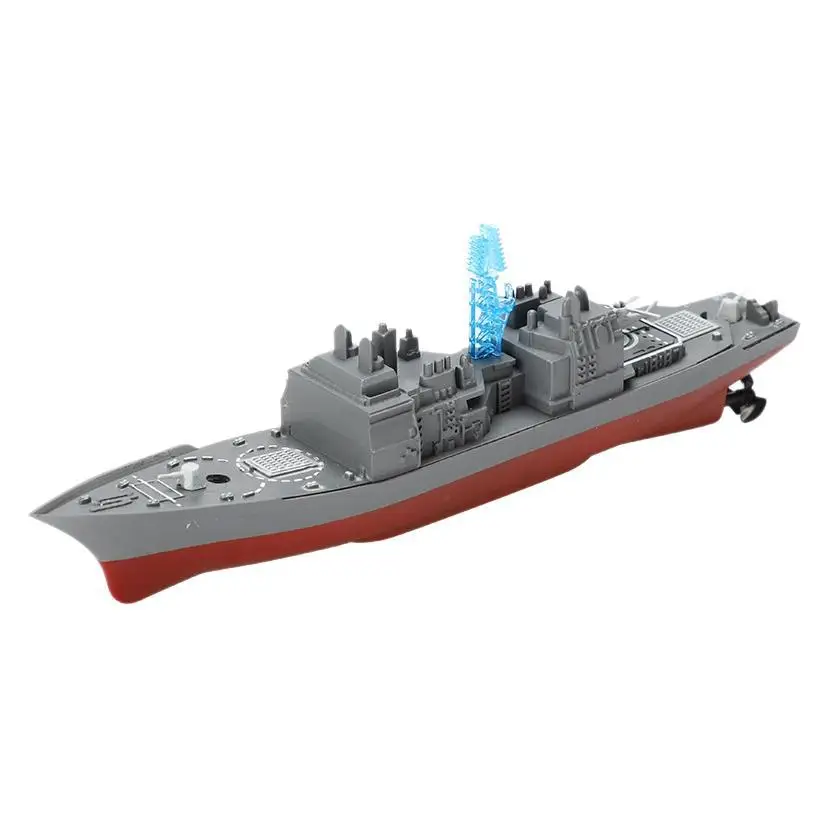Mini barco de controle remoto para crianças, barco militar elétrico de água de verão, lancha motora 2.4g, brinquedo de barco de controle remoto de alta velocidade