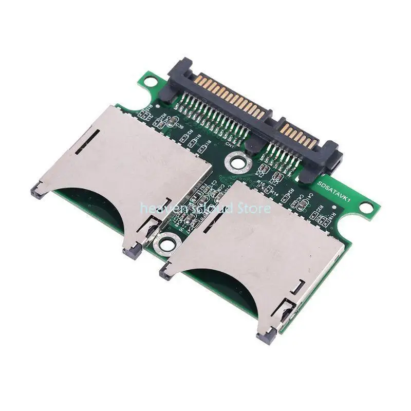 

Y88B 2 Port Dual SDHC for MMC for RAID to Adapter Converter with Enclosure for Case for Any Capacity Card Easy
