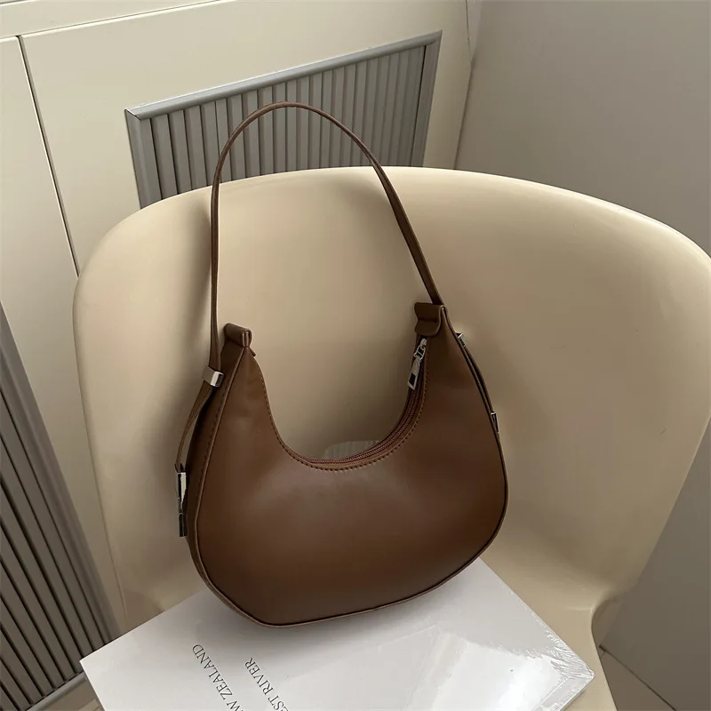 Fashion Luxury Women Underarm Bag PU Leather Hobo Shoulder Bag For Women Small Clutch Handbag Purse Ladies Travel Tote Bags