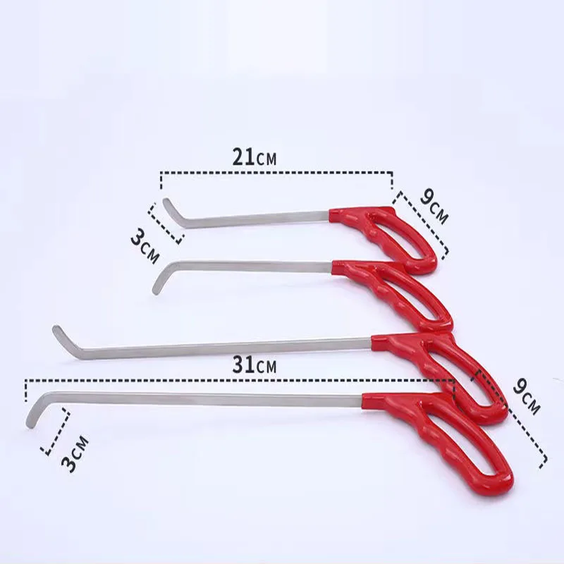 4pcs new unpainted dent repair tool hook rod stainless steel hand tool body dent PDR repair tool