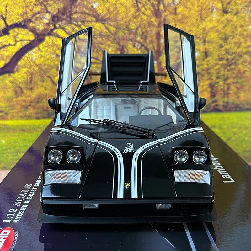 Kyosho 1/12 Lamborghini Countach LP500R Metal car model Black special edition presents for boys for the holidays