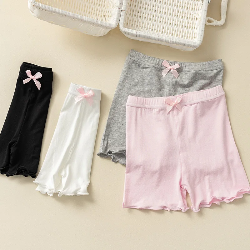 1 Piece Children's Safety Pants Modal Girls' Base Layer Trousers Three-quarter Length Soft And Thin Skin-friendly