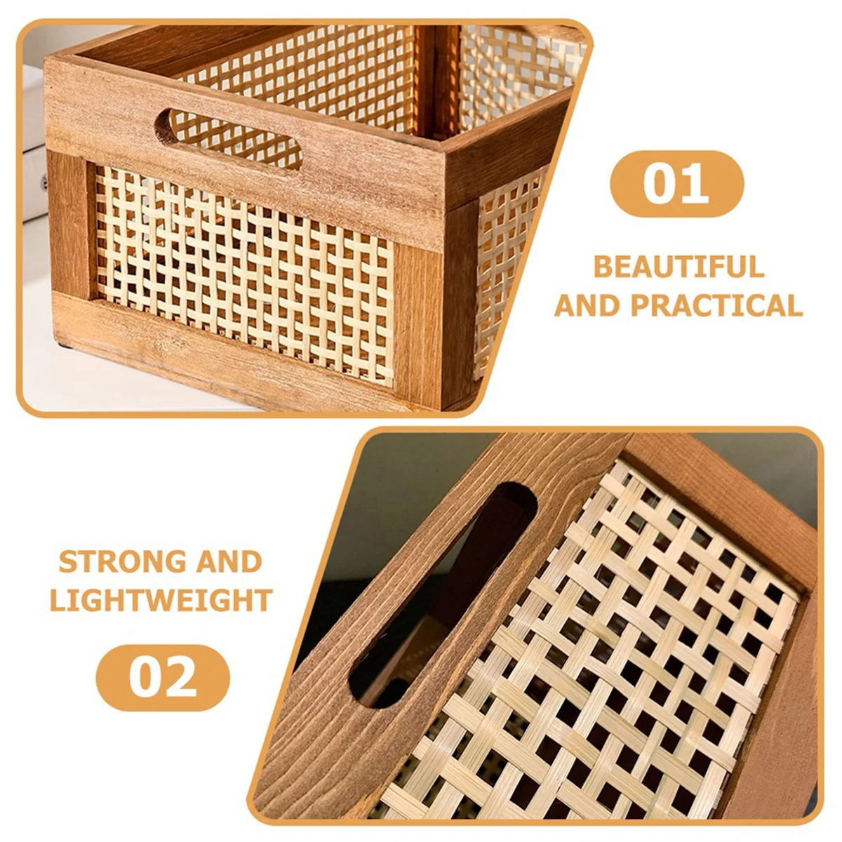 Decorative Basket Book Storage Woven Baskets for Storage Basket Organizing Nursery Bedroom Rattan Bathroom(S) HOT