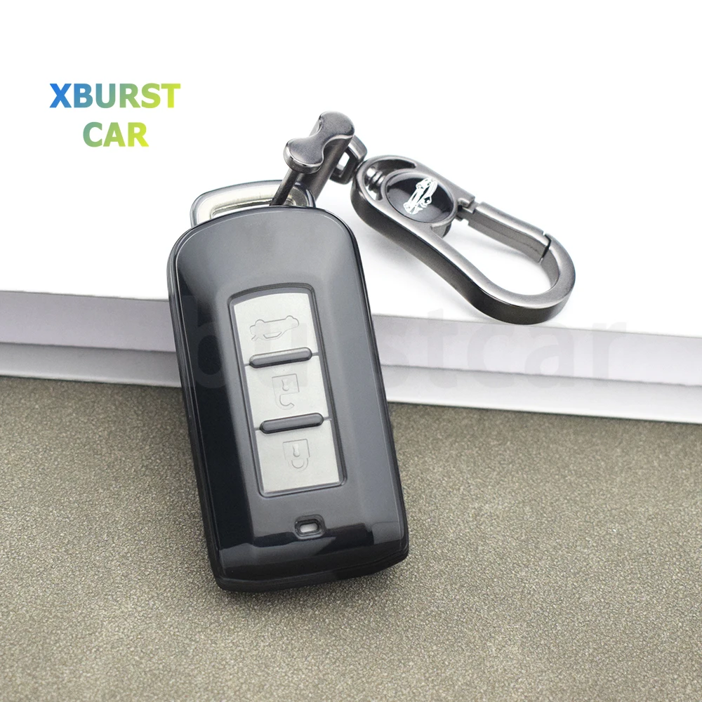Funda transparente de Tpu para llave de coche sin llave, funda para Mitsubishi Pajero Sport 3 Eclipse Cross L200 Outlander Xpander Triton ASX LANCER