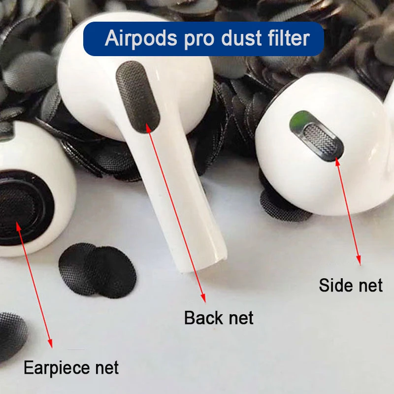 Replaceable Dust Filter Port Dust Stickers Adhesive Earpiece Dust Net Sound Outlet Clean Net Handset for Airpods Pro Earphone