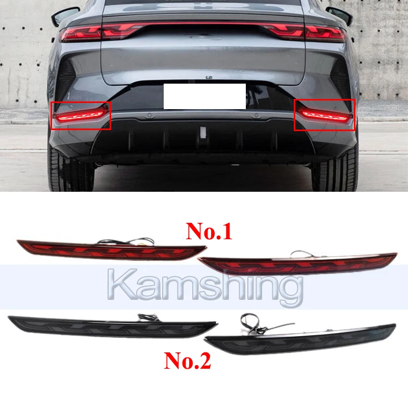 

Kamshing 1pair LED Rear Bumper Light For BYD Song L 2024 Rear Brake Light Stop Lamp Turn Signal Light Reflector Lamp