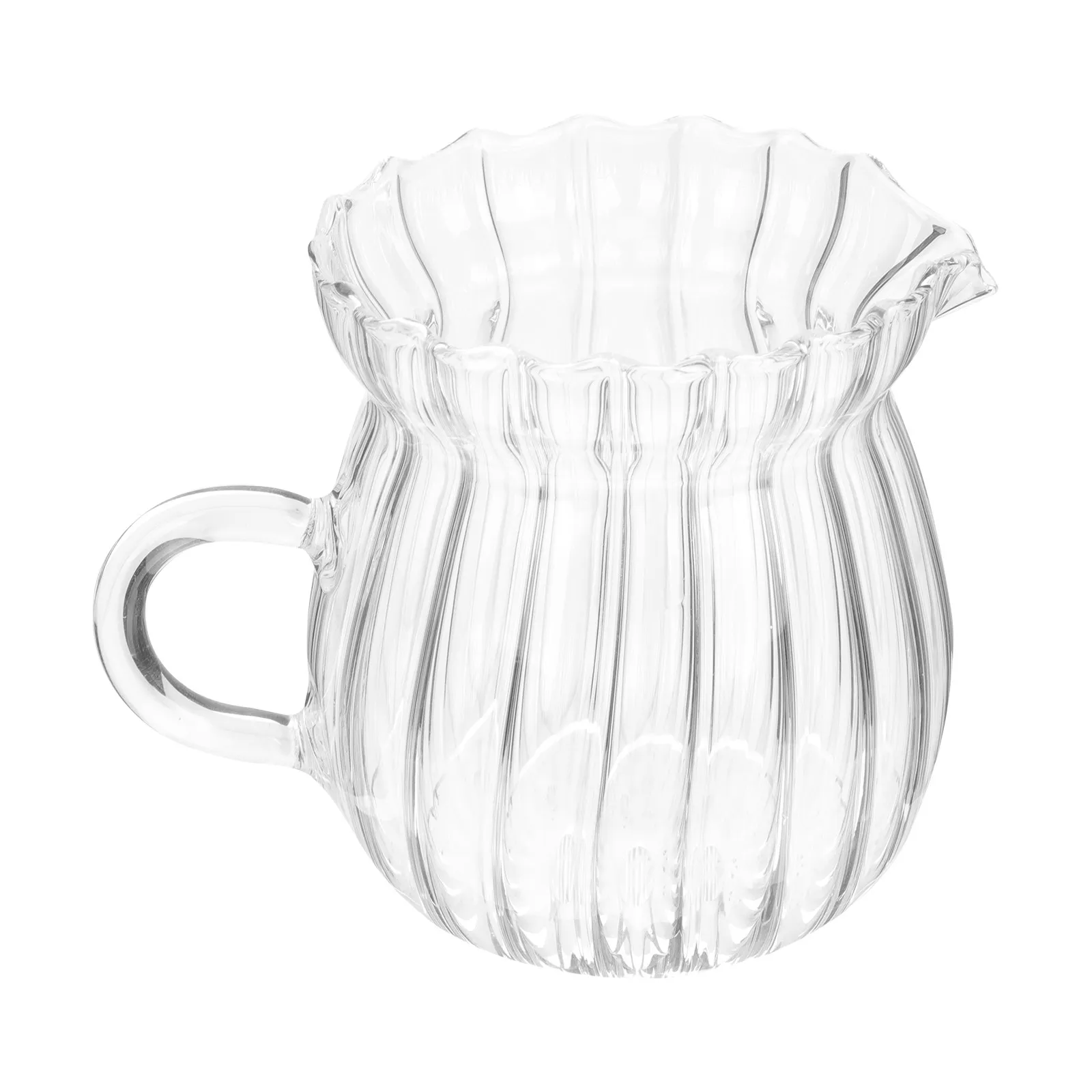 Smooth Comfortable Hand Feeling Glass Milk Cup with Wear-Resistant Bottom Ideal for Coffee Frothing Ice Cream Serving