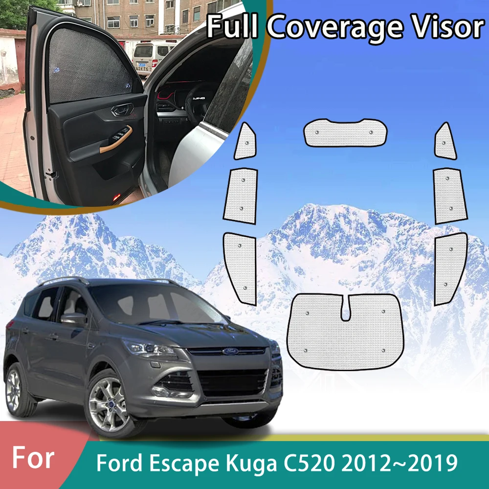 Car Full Coverage Sunshade For Ford Escape Kuga C520 2012~2019 2013 2014 2015 2017 Auto Accessories Anti-UV Windshields Visor