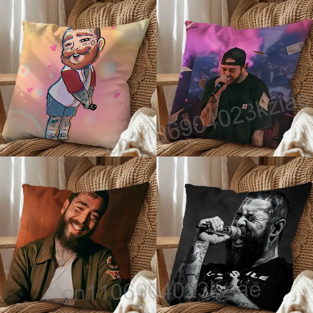 

Take My Heart Post Malone Pillow Case Anti-dustmite Pillowcase Invisible zipper silky short plush Sofa cushion cover