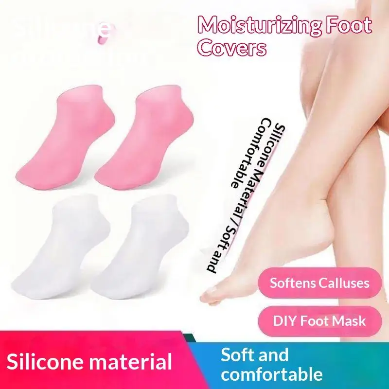 1 Pair Silicone Moisturizing Socks Exfoliating Gel Heel Socks Callus Cracked Dead Skin Remove Protector Pain Relief Foot Care