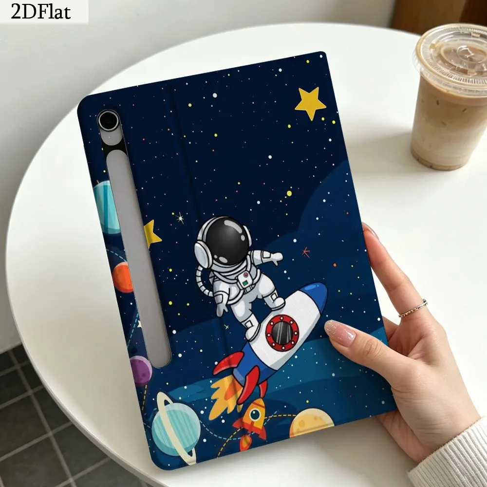 Cartoon Astronaut Space For Samsung Galaxy Tab S11 S10 S9 S8 S7 S6 A11 A10.1 A9 A8 A7 Ultra FE Plus Soft Tablet Case Gift