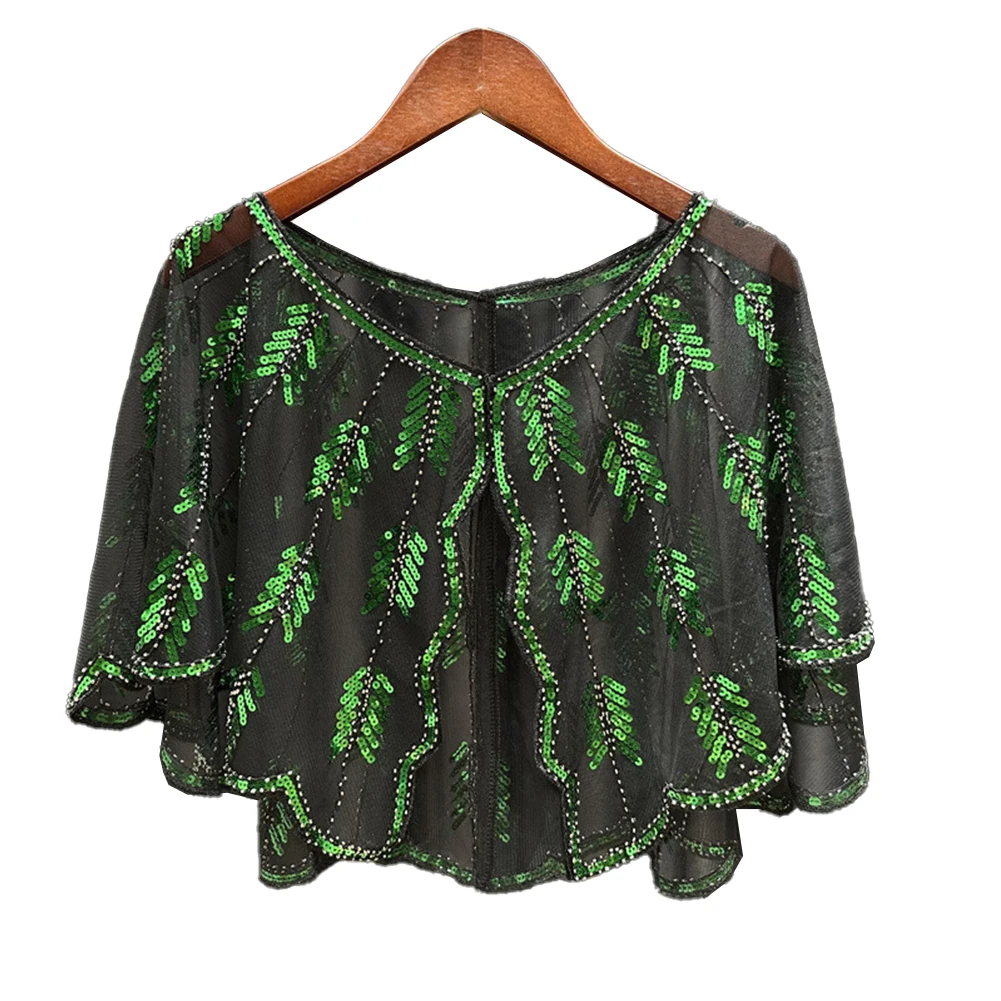 شال نسائي مزين بالترتر ، فستان دانتيل ، نمط رقيق ، ملابس خارجية ، صدرية ، جديد