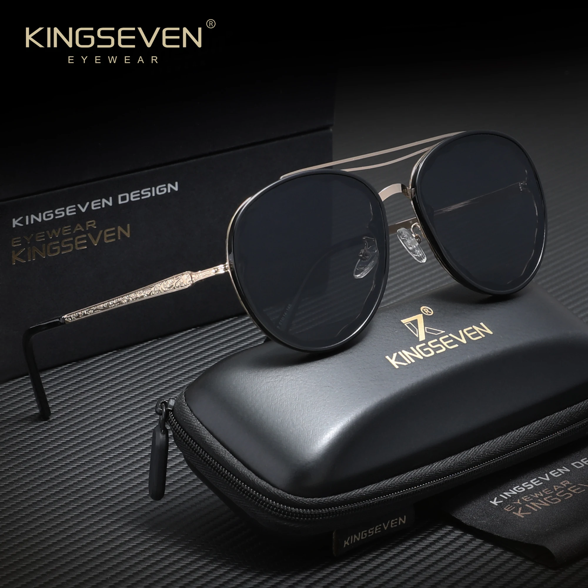 

Женские солнцезащитные очки KINGSEVEN с модным дизайном, поляризационные, с градиентными линзами UV400, для вечеринок и пляжа, популярные очки