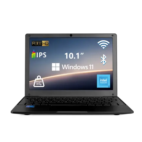 2025 Portable 10.1 Inch Mini Laptop Intel Celeron N4000 8GB RAM 128GB SSD Windows 11 Slim Lightweight Notebook for Student Offic