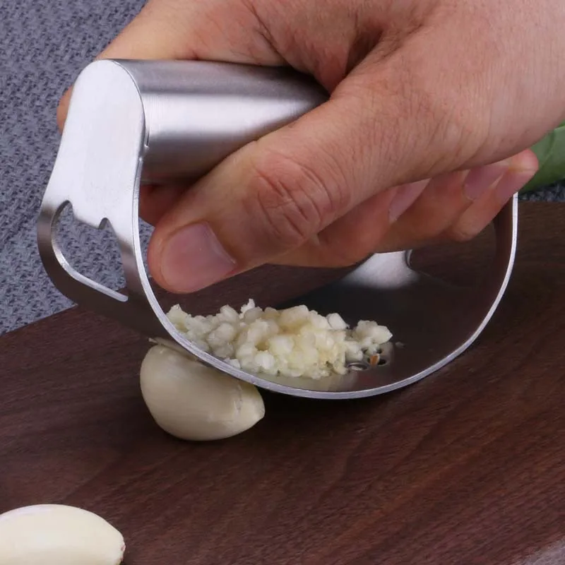 Garlic Press Squeezer Upgraded Stainless Steel Manual Garlic Ginger Rocker Crusher Garlic Cutting Mince Tools Kitchen Gadgets