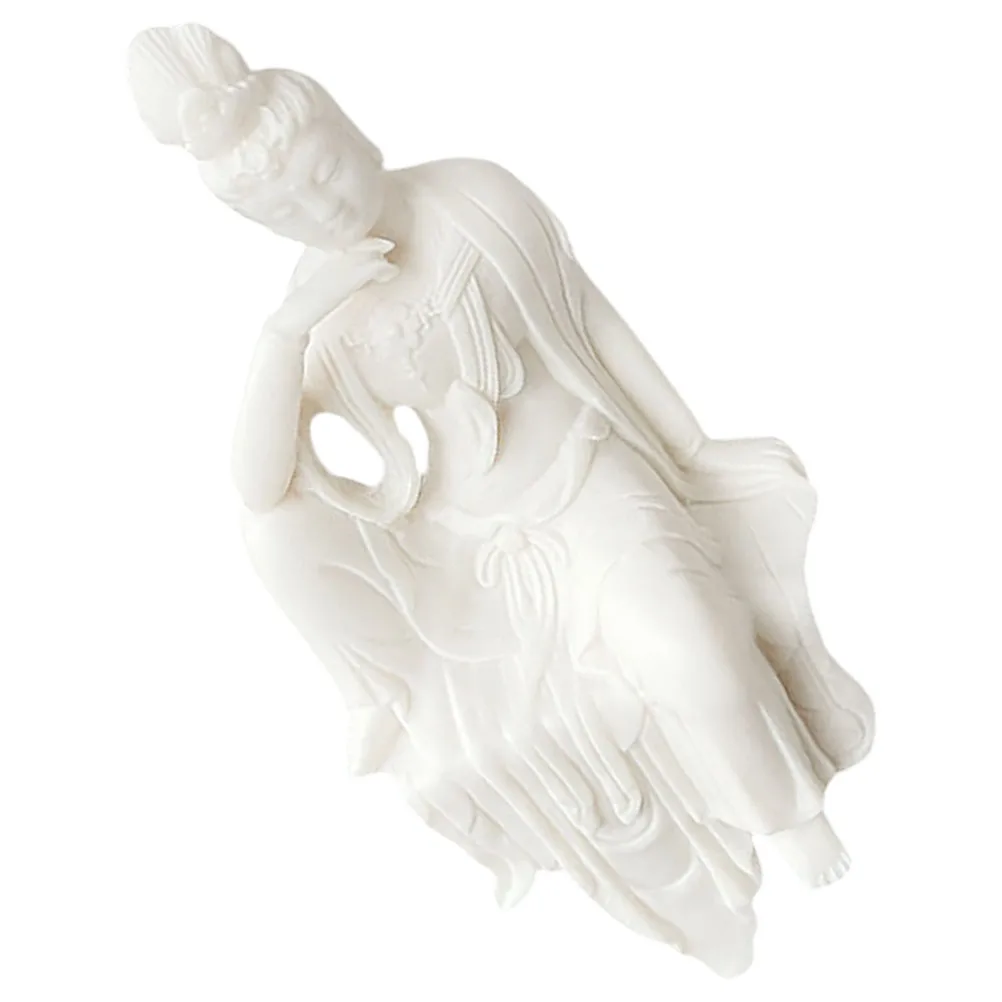 

Home Decor Guanyin Buddha Statue Ornaments Sculpture Decoration Decorations Bodhisattva Buddhism White Religious