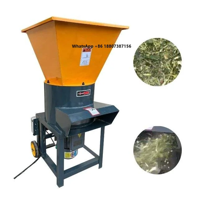 Multifunctional 4kw Carbon Steel Corn Grain Cob Crusher Grinder Machine Motor Bearing Straw Alfalfa Forage Chopper Hammer