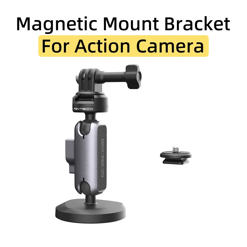 For DJI Action 3/4/GoPro9/10/11/12/Insta360 X3 Sports Camera Magnetic Mount Fixed Bracket 360° Rotating 1/4