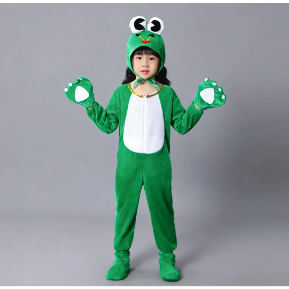 

Детский костюм лягушки для танцевальных выступлений: милый наряд в виде животного, платье-лягушонок для прыжков