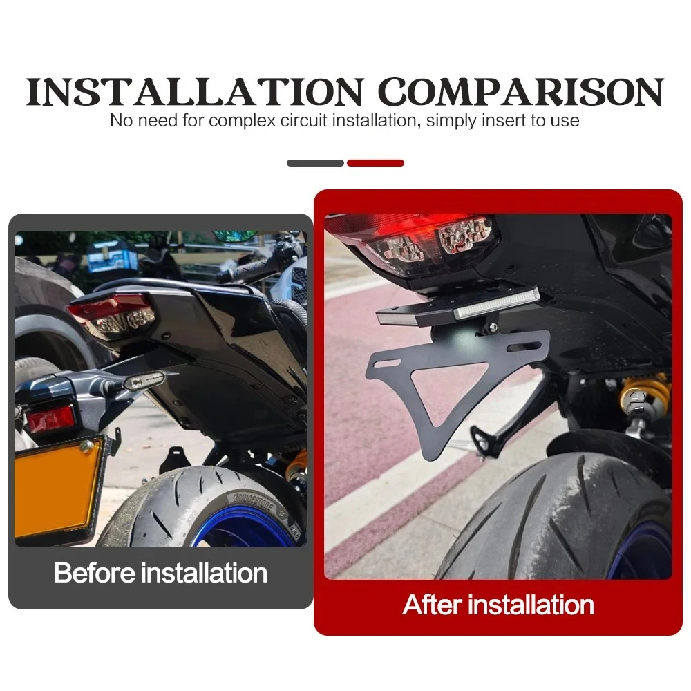 Motorcycle For Yamaha MT-09 MT 09 MT09 SP 2024-2026 Tail Tidy Fender Eliminator kit License Plate Holder Bracket LED turn signal